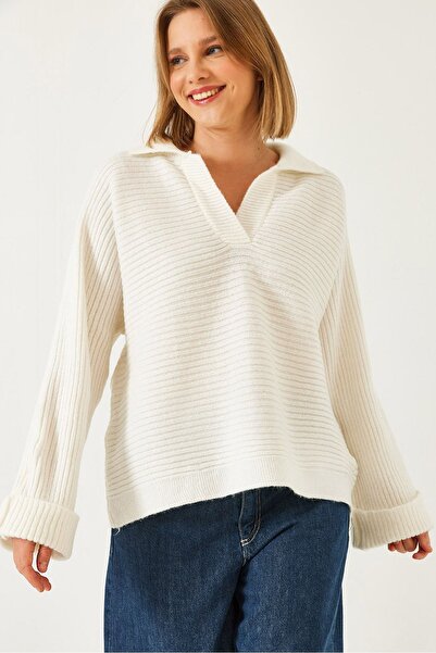 Hiccup Pulover tricotat cu mânecă proprie și clape Bianco Lucci