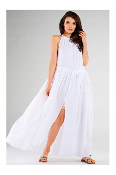 Awama Dress M263 - White - L/XL