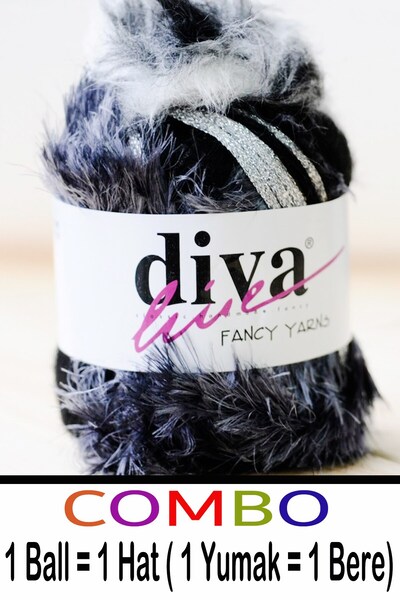 Diva İplik Combo 27 - ( OUTLET ) - İhraç Fazlası Ponpon Hediyeli Bere İpi ( 1...