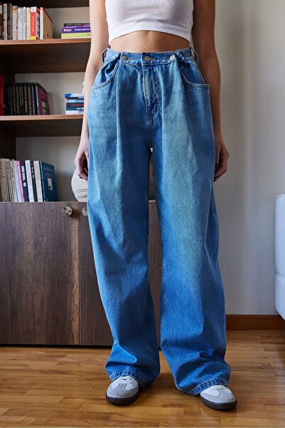 Hiccup Bianco Lucci wide-leg pants with belt and buttons