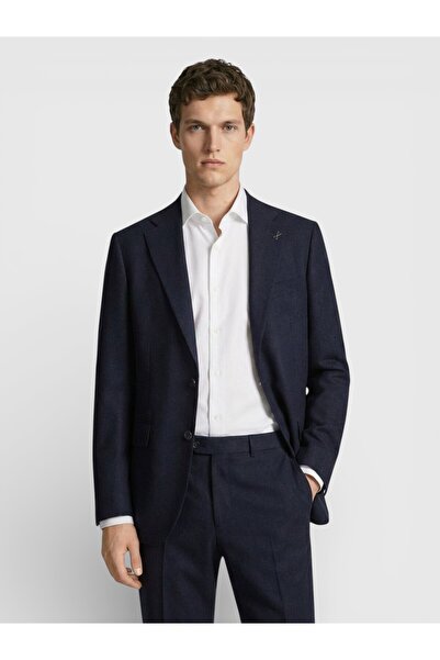 Ramsey Indigo Checkered Wool Blend Jacket