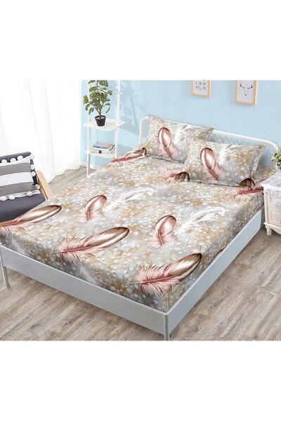 Casa de Vis Fitted sheet with elastic + 2 pillowcases, 160/200, Online, JE-64