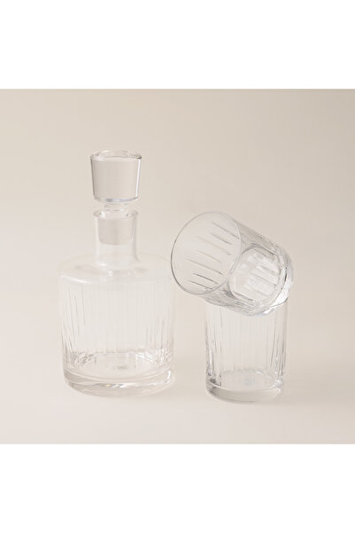 LA MESA طقم قارورة تقديم مكون من 3 قطع، أبعادها 11.5 × 11.5 × 21.7 سم