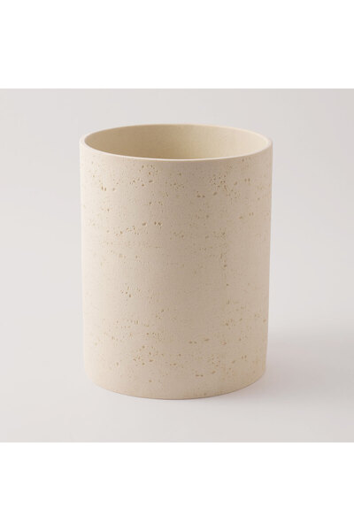 homez Polyresin Waste Bin, Beige 20.5*20.5*25.5Cm