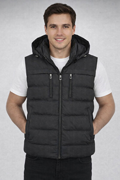 DYNAMO Men's Hooded Anthracite Color Sports Vest