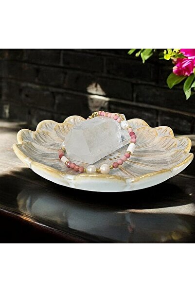 Ezera Adjustable Rhodonite and Agrata Pearl Bracelet for Women