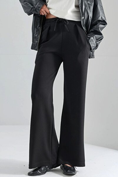 Hiccup Modal Dokulu Pileli Palazzo Pantolon Berşan Collection