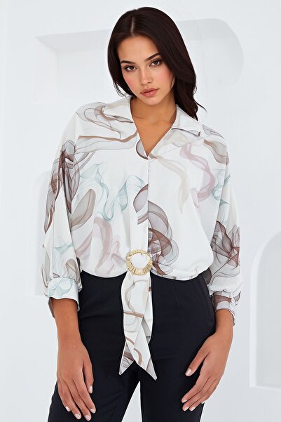 Hiccup Cămașă scurtă supradimensionată din satin BDART