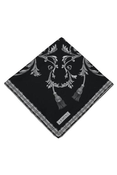 Armine Μεταξωτό Φουλάρι Καλοκαίρι 2025 - 9361-59 Μαύρο Τουίλ