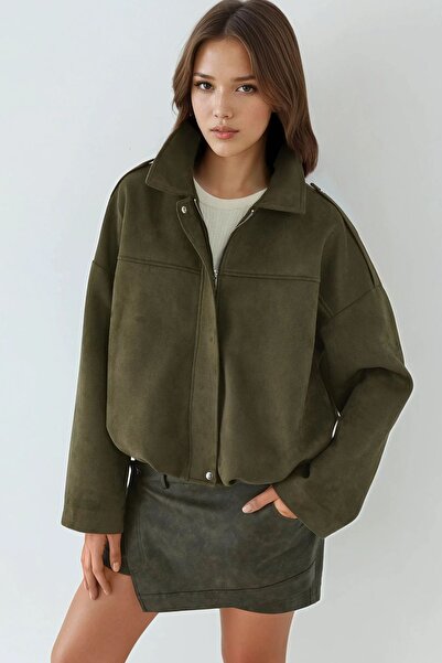 Hiccup Jachetă bomber din piele întoarsă cu textură moale