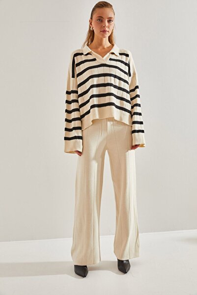 Hiccup Bianco Lucci striped knitted blouse and pants set