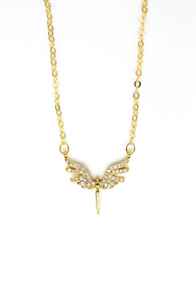 Nearsis قلادة على شكل ملاك ميخائيل مرصعة بحجر الزركون