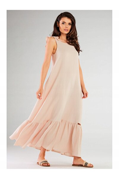 Awama Dress M262 - Beige - L/XL