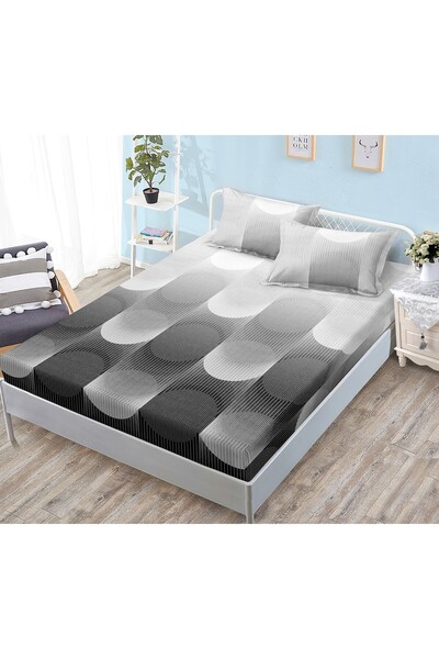 Casa de Vis Fitted sheet with elastic + 2 pillowcases, 160/200, Online, JE-63