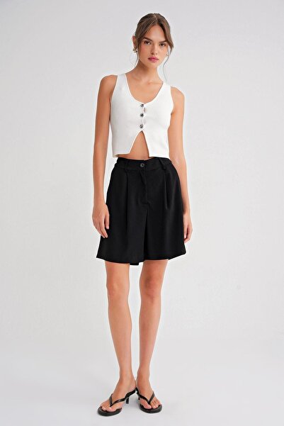 Hiccup Mixray high-waisted shorts with button pockets