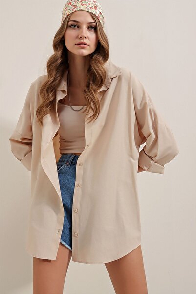 Hiccup BDART long shirt, black and white, striped, oversized