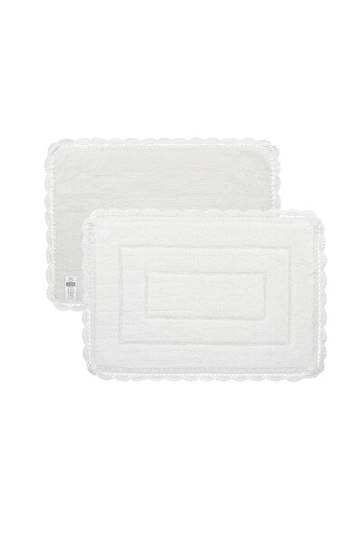 Boutique Blanche white cotton bathmat 60*90 cm