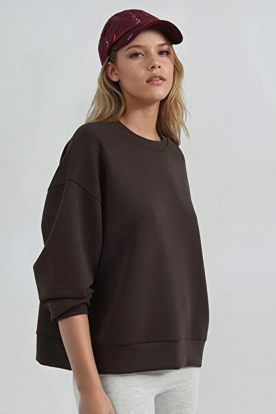 Hiccup BUSEM Hanorac Din Modal Cu Guler Rotund Și Croială Lejeră