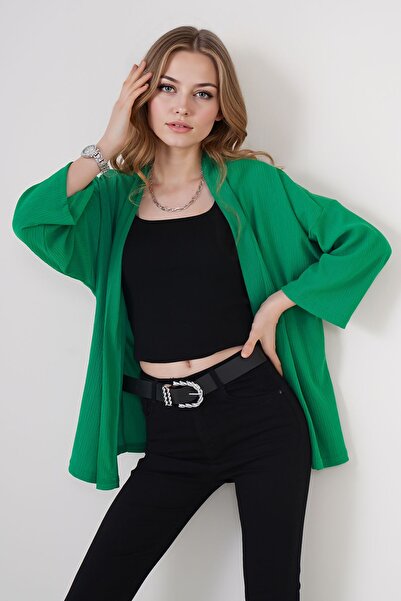 Hiccup Κιμονό με υφή BDART με άνετη εφαρμογή με γιακά σάλι