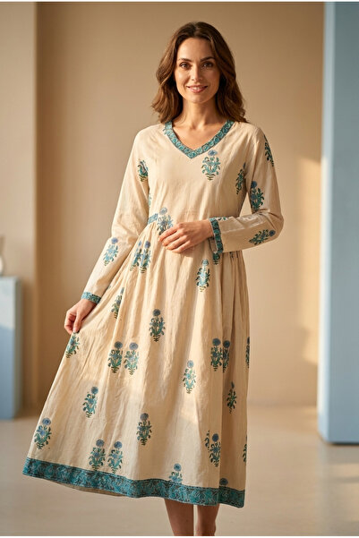 OEM Hand-printed cotton dress