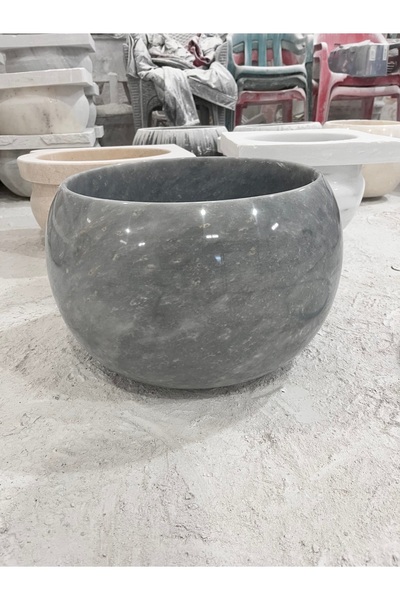 Lotos Mermer modern kurna,gri kurna ,hamam kurnası