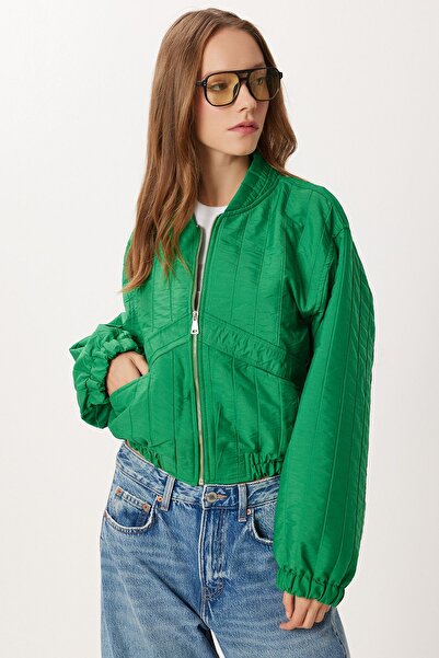 Hiccup ISTANBUL textured bomber jacket with zip closure