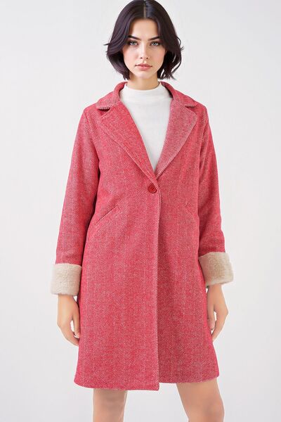 Hiccup Παλτό από μαλλί με σχέδιο χρινού γιακά BDART