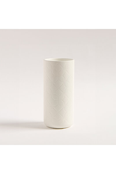 homez حامل شموع معدني أبيض من مجموعة صفا، 85 × 8.5 × 18 سم