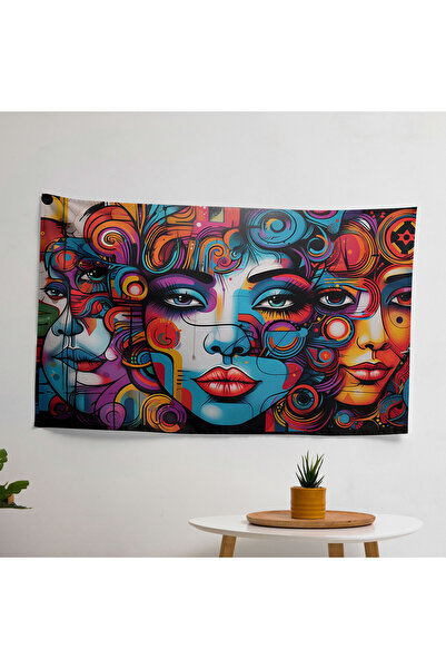 PaintedAnarchy Community Graffiti Canvas Print Wall Art - Vibrant Colors, Ran...