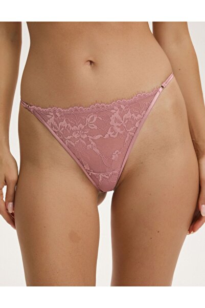 ESOTIQ Women's Thong Briefs Panties with String Sides Delicate Floral Lace Ro...