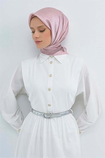 Armine Eșarfă din mătase pură Tivil 9526 - 07 Model cu dungi roz