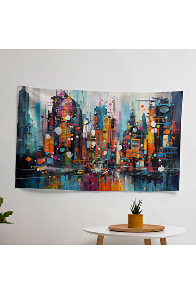 PaintedAnarchy Neon Graffiti Urban Wall Decoration - Vibrant 100% Cotton and ...