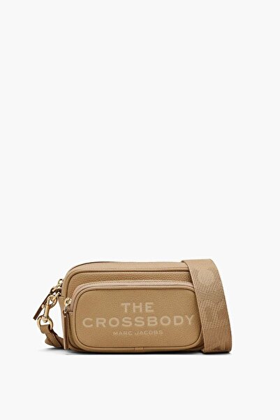 Marc Jacobs Kadın Çift Fermuarlı ve Geniş Askılı Omuz Çantası - Camel