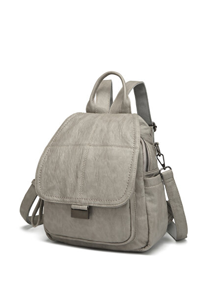 Solo Bag Washable Leather Cover Detailed Multi-Compartment Stylish Backpack S...