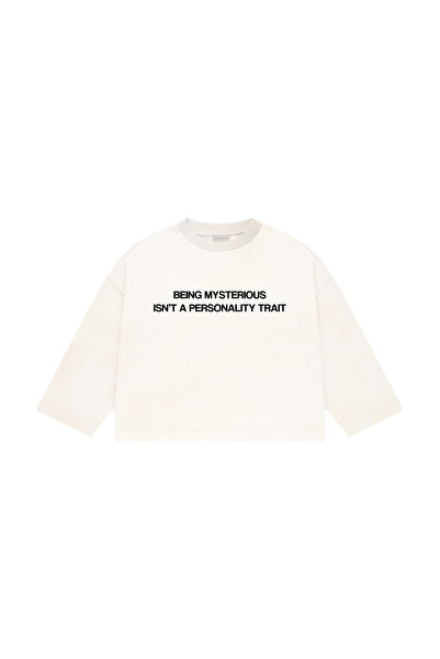 lethestudios Mysterious Baskılı Uzun Kollu Basic T-Shirt