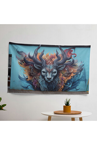 PaintedAnarchy غطاء جداري بتصميم جرافيتي الحيواني - طباعة حيوية بتقنية التسام...