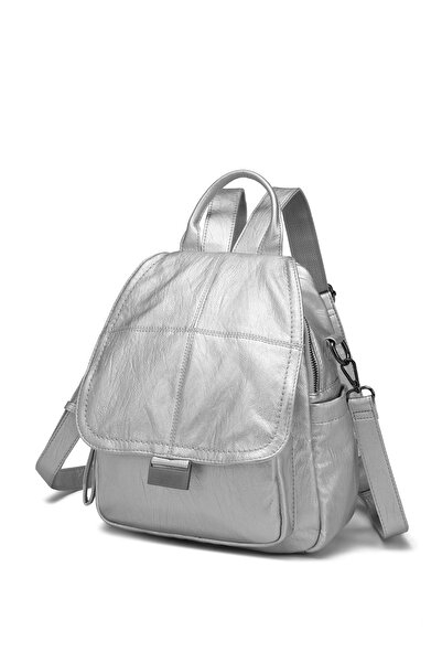 Solo Bag Washable Leather Cover Detailed Multi-Compartment Stylish Backpack S...