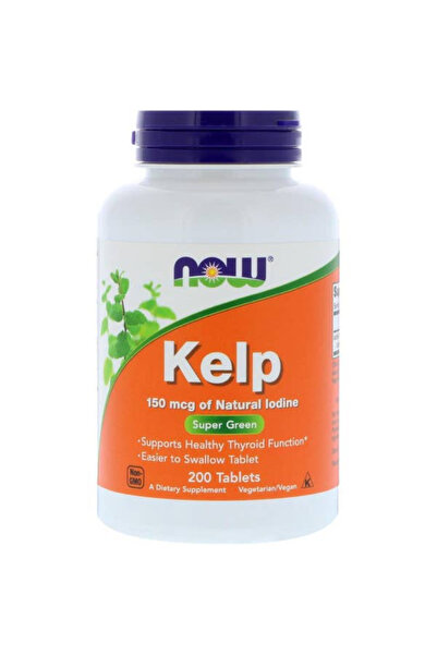 Now 150mcg Kelp Thyroid Support Supplement - vegan, GMO free, gluten free