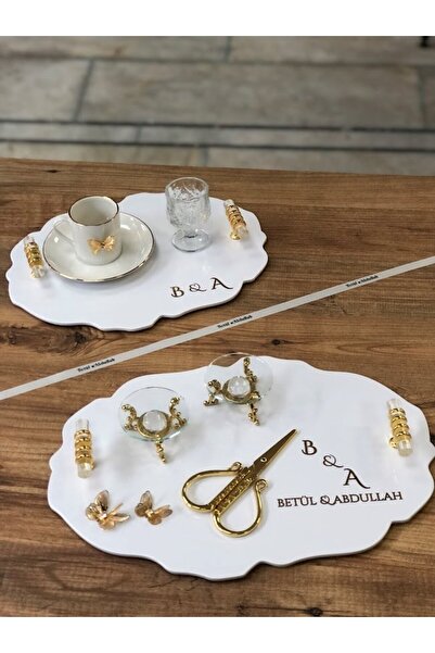 Desenor Concept Söz Tepsisi Nişan Tepsisi Kız İsteme Tepsi Seti Damat Tepsisi...