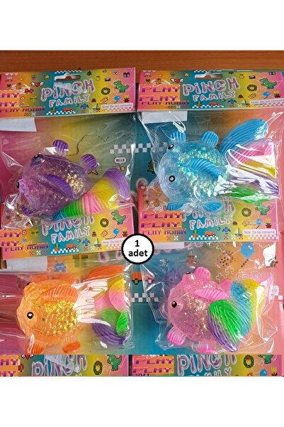 OYUNCAKSAHİLİ Sukuşi Balık Squıshy Süs Balığı Esnek Stres Oyuncak 1 Adet Orji...