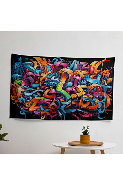 PaintedAnarchy لوحة جدارية فنية بتصميم جرافيتي - ألوان نابضة بالحياة، طباعة ب...