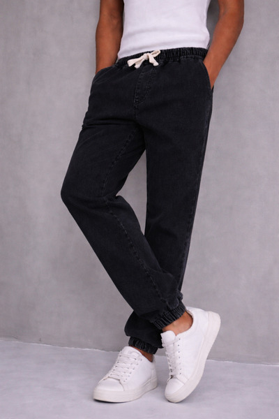 MASTIFF Blugi pentru bărbați cu croială confortabilă și detaliu elastic la pi...