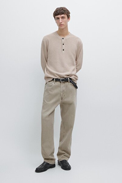 Massimo Dutti %100 pamuklu muline triko kazak