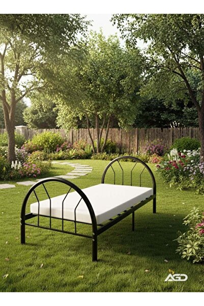 AGD Modern design foldable metal single bed, 90x200cm