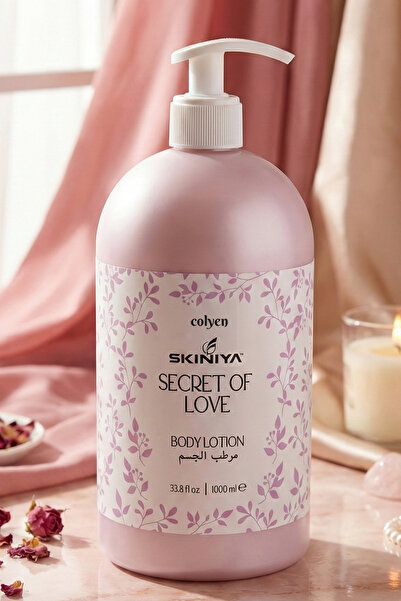 Colyen Skiniya Secret Of Love 1 Litre Vücut Losyonu Besleyici ve Kalıcı Nem Etkisi