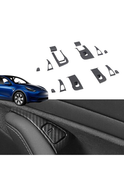 TESLA Model Y / Model 3 Ön ve Arka Kapılar Dekoratif Kaplama Seti  14lü Set...