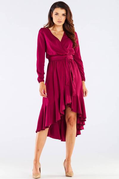 Awama Dress A456 - Claret - XL