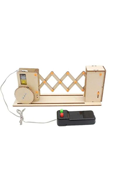 TeTea Jucarie Educationala Tetea, Kit lemn STEM, poarta culisanta actionata c...