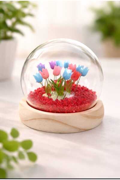 Home Ev Dekorasyon Dekoratif Lale Çiçek Gece Lambası led ışıklı kristal taşlı