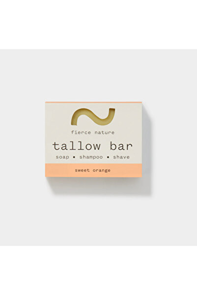 fierce nature Pure Tallow Soap – Sweet Orange & Clove Scent, 80g